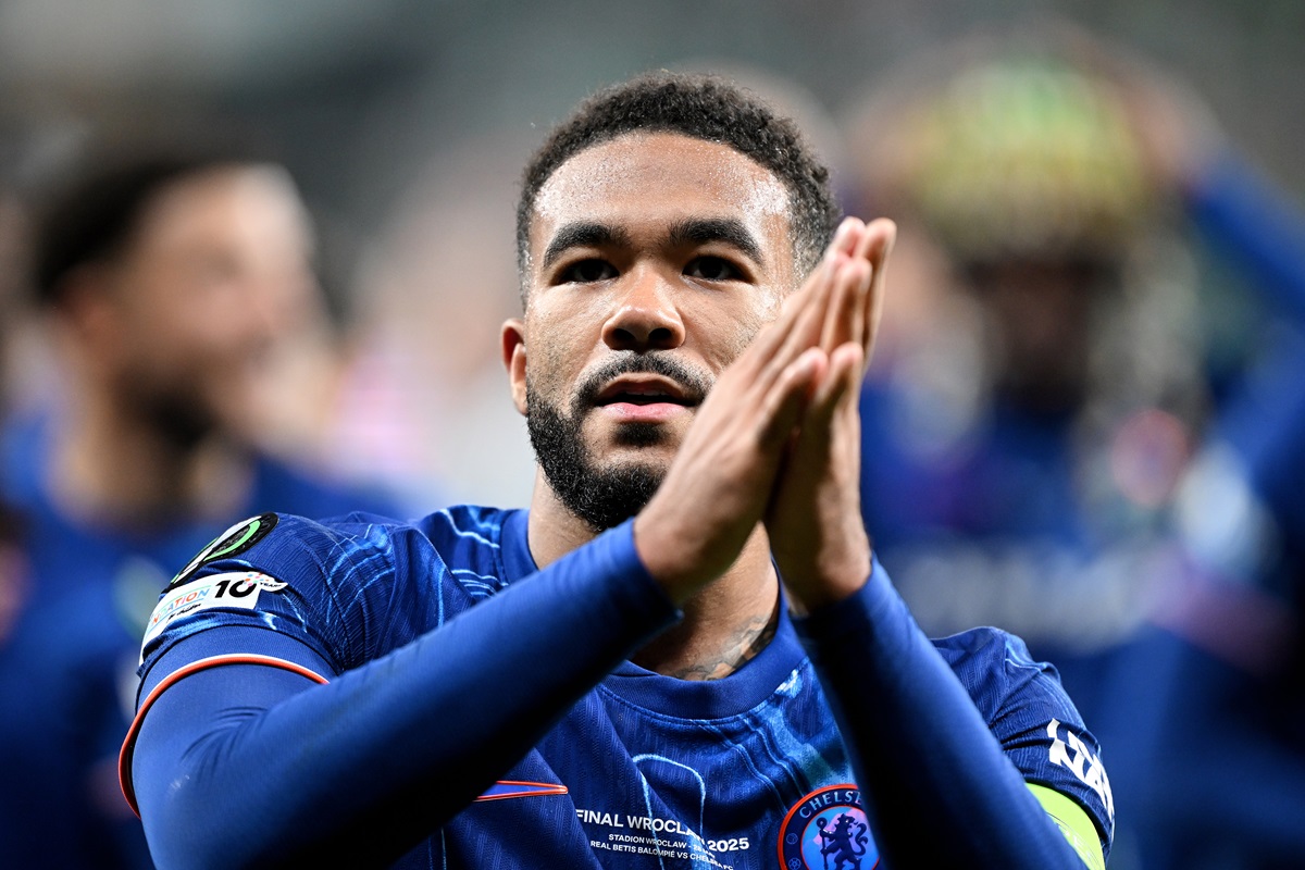 File photo dated 28-05-2025 of Chelsea's Reece James after winning the UEFA Conference League final. Reece James felt Chelsea made "a big statement" to their rivals by producing a major upset to beat Paris St Germain in the Club World Cup final. Issue date: Monday July 14, 2025.